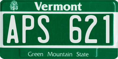 VT license plate APS621