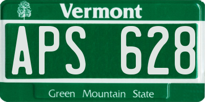 VT license plate APS628