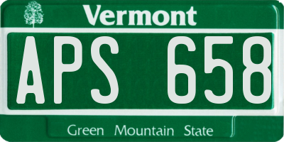 VT license plate APS658