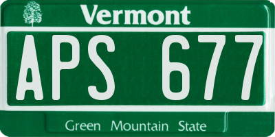 VT license plate APS677