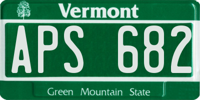 VT license plate APS682