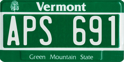 VT license plate APS691