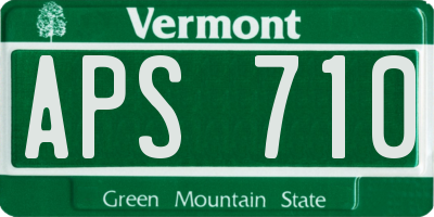 VT license plate APS710
