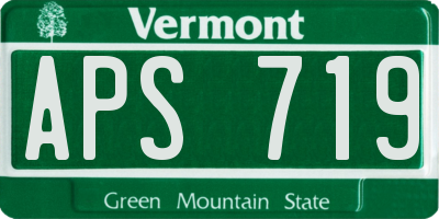 VT license plate APS719