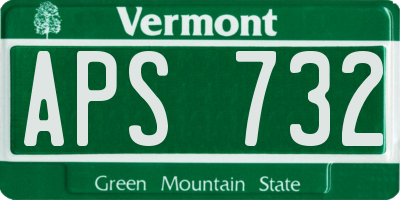 VT license plate APS732