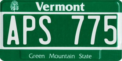 VT license plate APS775