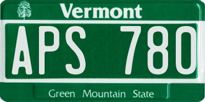 VT license plate APS780