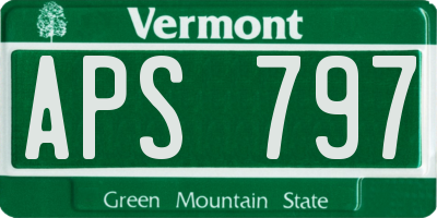 VT license plate APS797