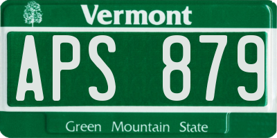 VT license plate APS879