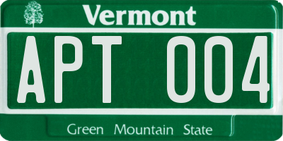 VT license plate APT004