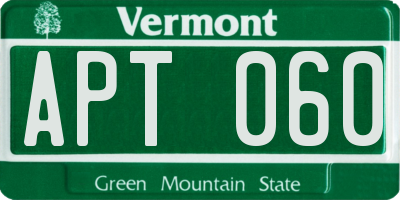 VT license plate APT060