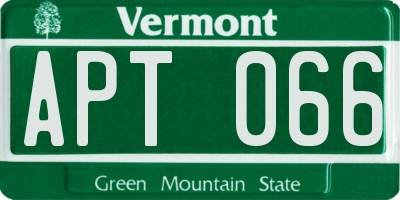 VT license plate APT066