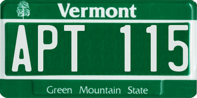 VT license plate APT115