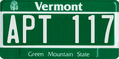 VT license plate APT117