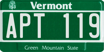 VT license plate APT119