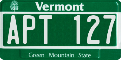 VT license plate APT127