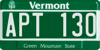 VT license plate APT130