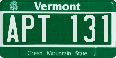VT license plate APT131