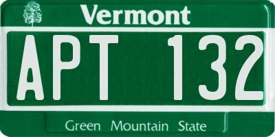 VT license plate APT132