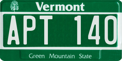 VT license plate APT140