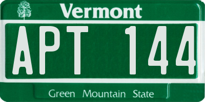 VT license plate APT144