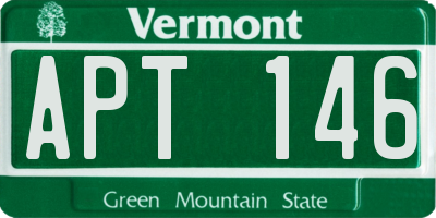 VT license plate APT146