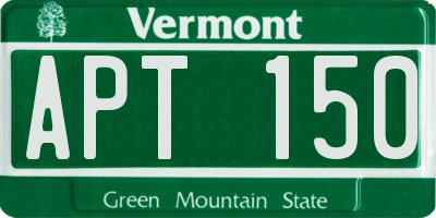 VT license plate APT150