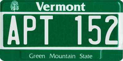 VT license plate APT152