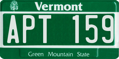 VT license plate APT159
