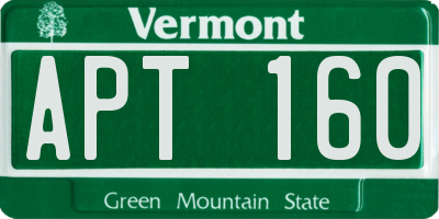 VT license plate APT160
