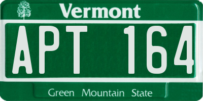 VT license plate APT164