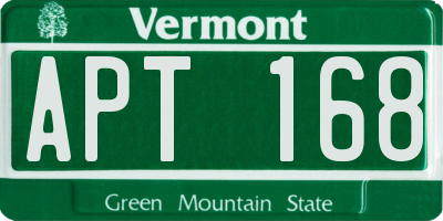 VT license plate APT168
