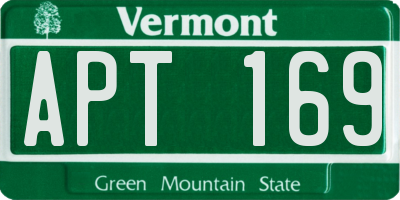 VT license plate APT169