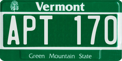 VT license plate APT170