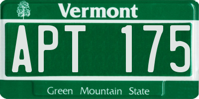 VT license plate APT175