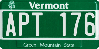 VT license plate APT176