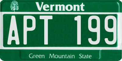 VT license plate APT199