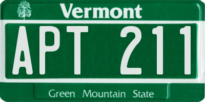 VT license plate APT211