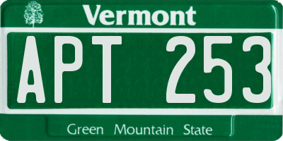VT license plate APT253