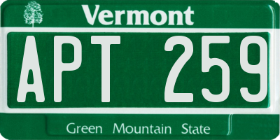 VT license plate APT259