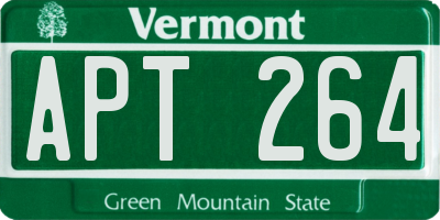 VT license plate APT264