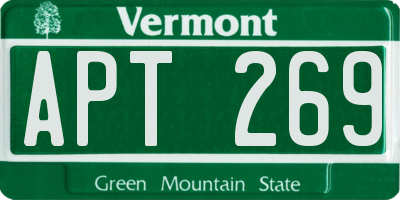 VT license plate APT269