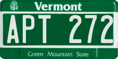 VT license plate APT272
