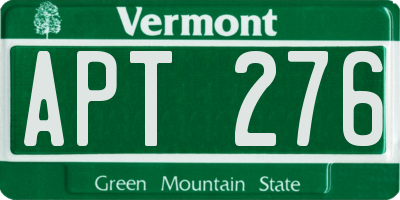 VT license plate APT276