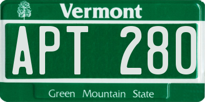 VT license plate APT280