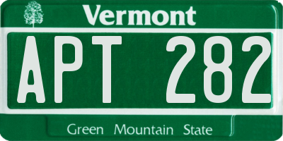 VT license plate APT282