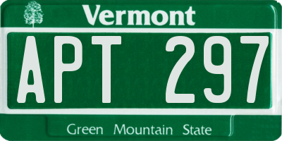 VT license plate APT297