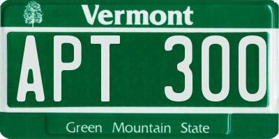 VT license plate APT300