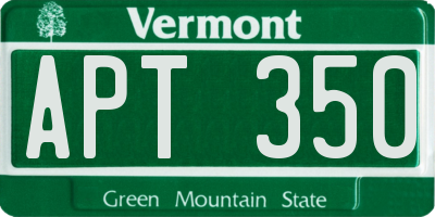 VT license plate APT350