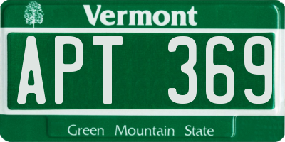 VT license plate APT369